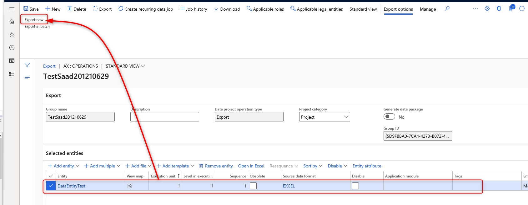AX – D365FO – Export a Data Entity – AX / Dynamics 365 For Finance and ...